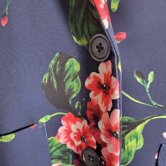 Eloquii Blue Floral Women’s Crepe Blazer (Size:16) - Picture 16 of 16